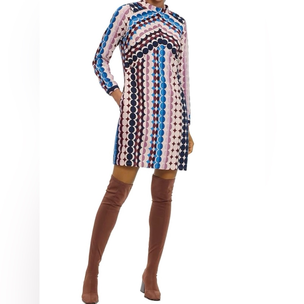 Donna Morgan NWT Long Sleeve Circle Sheath Mini Dress with Pockets